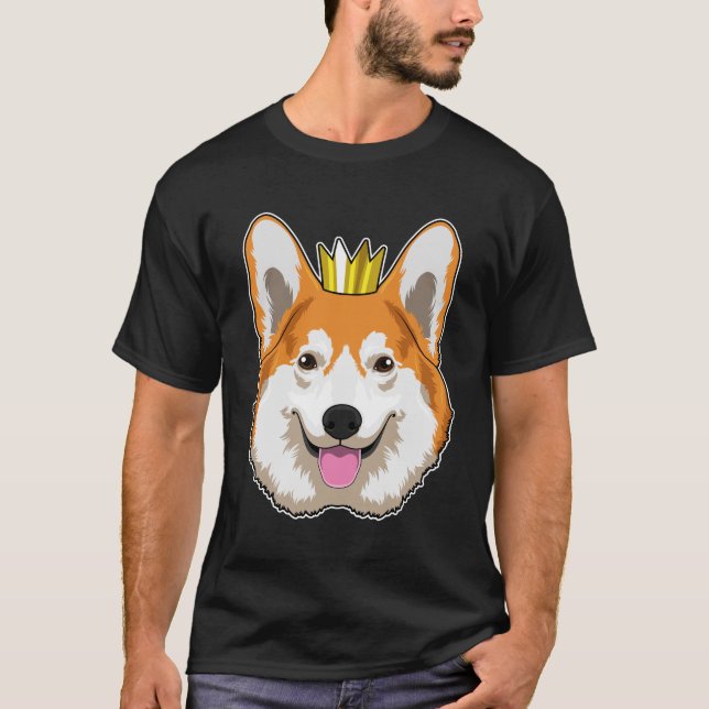 Welsh Corgi with Crown T-Shirt (Front)