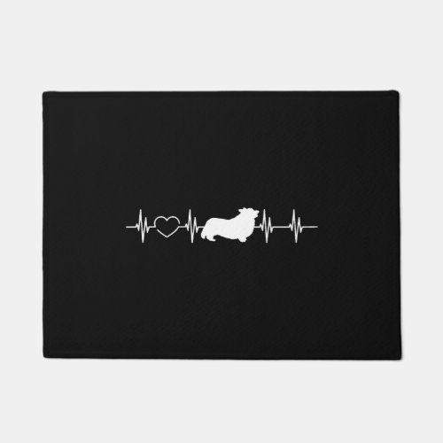 Welsh Corgis Heartbeat Doormat