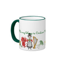 Welsh Costume, Emblems, Coffee Mug to Personalize