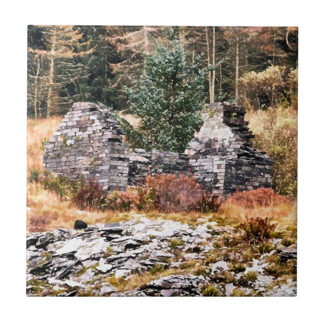 WELSH COTTAGES CERAMIC TILE (Front)