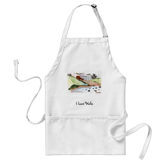 Welsh Countryside Adult Apron (Front)