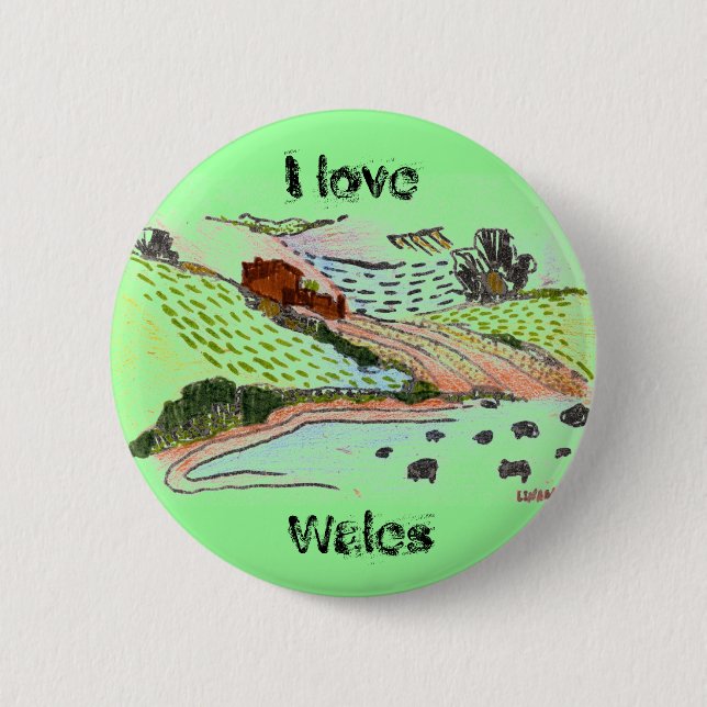 Welsh Countryside Button (Front)