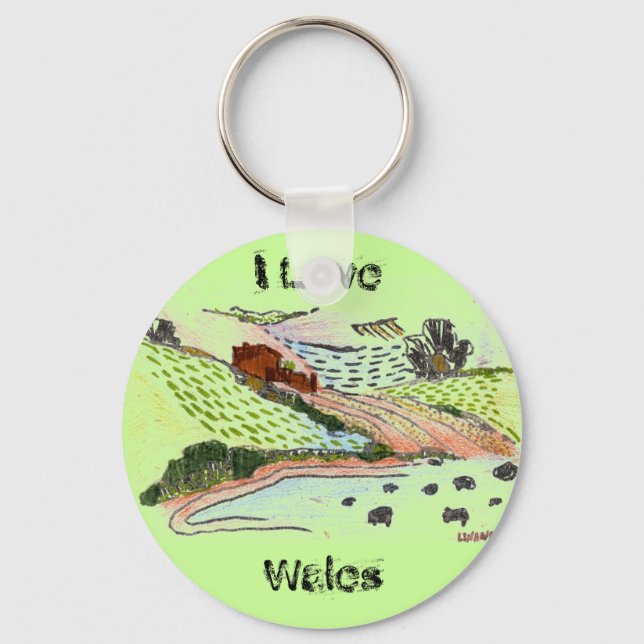 Welsh Countryside Keychain (Front)