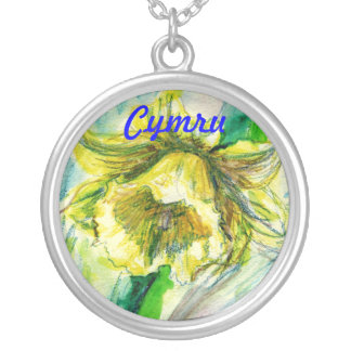 Welsh Daffodil Silver Plated Necklace