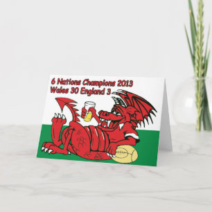 Welsh Dragon, 6 Nations Champions, Wales v England Card