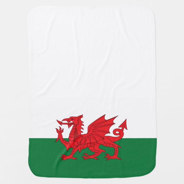 Welsh Dragon Baby Blanket (Front)