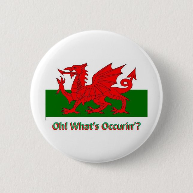 welsh dragon button (Front)