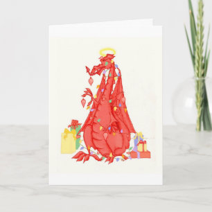 Welsh Dragon Christmas Card - Welsh