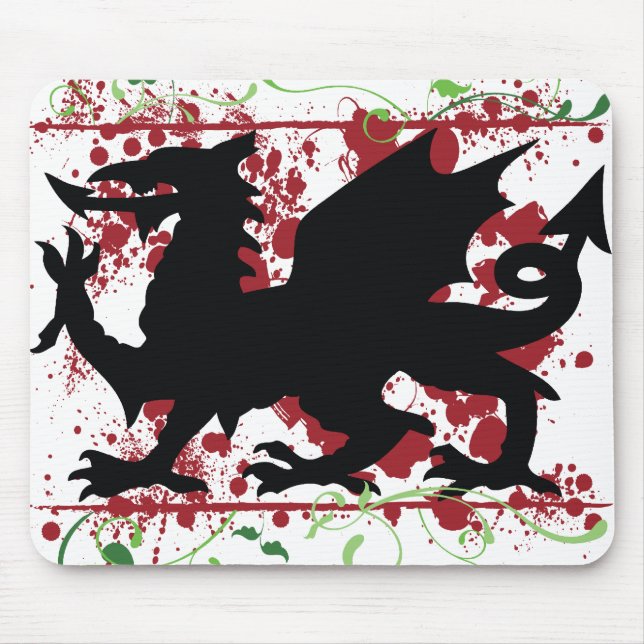 Welsh Dragon Computer Mousepad (Front)
