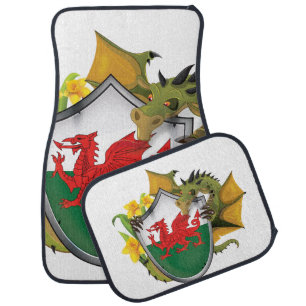 Welsh Dragon Flag Car Floor Mat