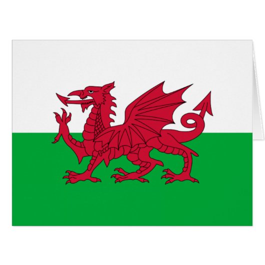 Welsh dragon flag cards (Front Horizontal)