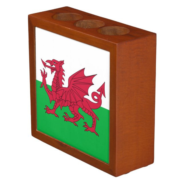 Welsh dragon flag Desk Organizer (Angled)