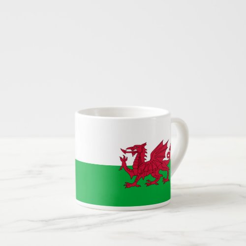 Welsh dragon flag espresso cup