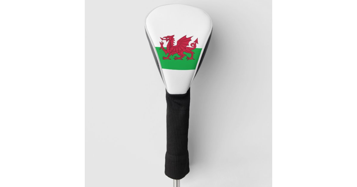 Welsh dragon flag golf head cover Zazzle