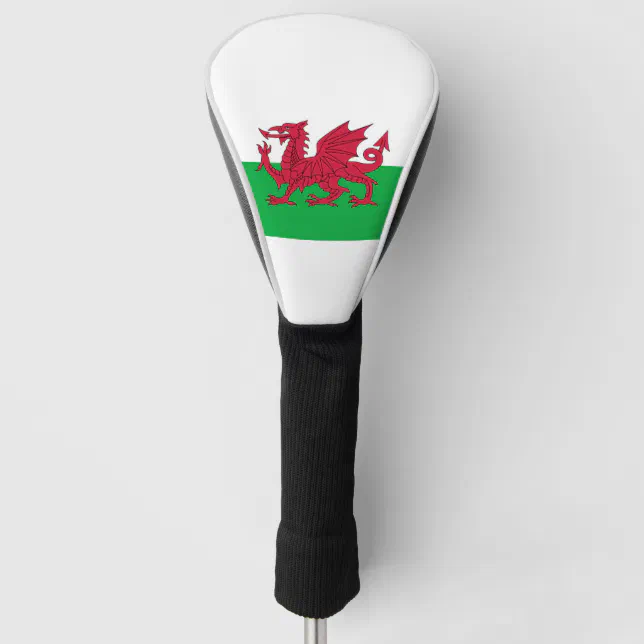 Welsh dragon flag golf head cover Zazzle