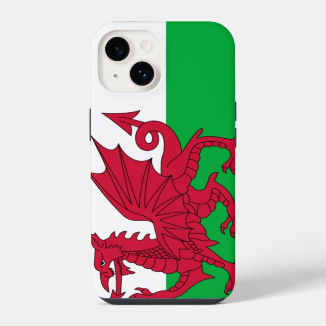 Welsh dragon flag iphone case (Back)