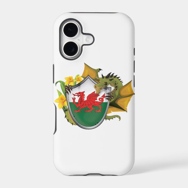 Welsh Dragon Flag Iphone Case (Back)