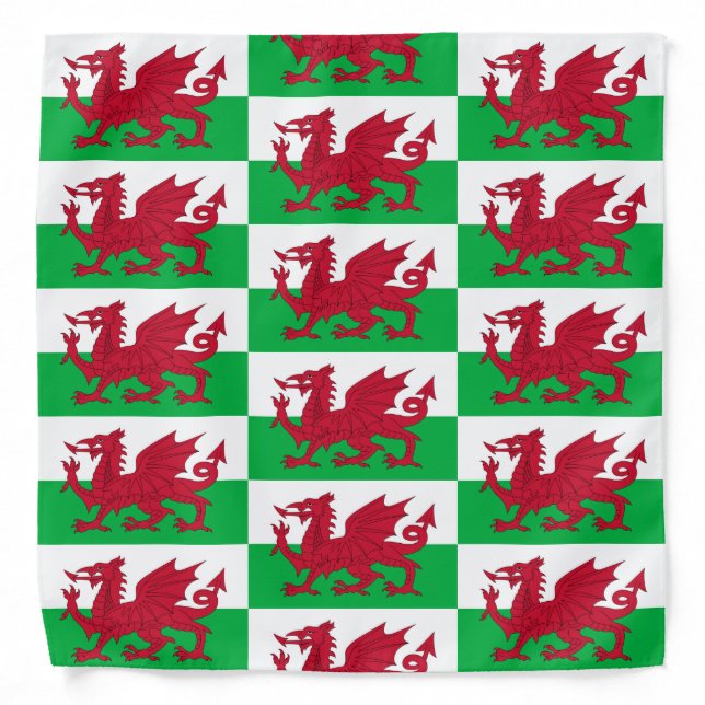 Welsh Dragon ~ Flag of Wales Bandana (Front)