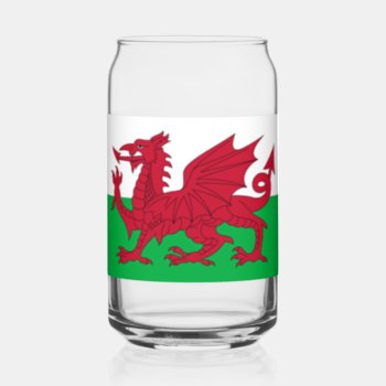 Welsh Dragon ~ Flag Of Wales Can Glass by SunshineDazzle at Zazzle