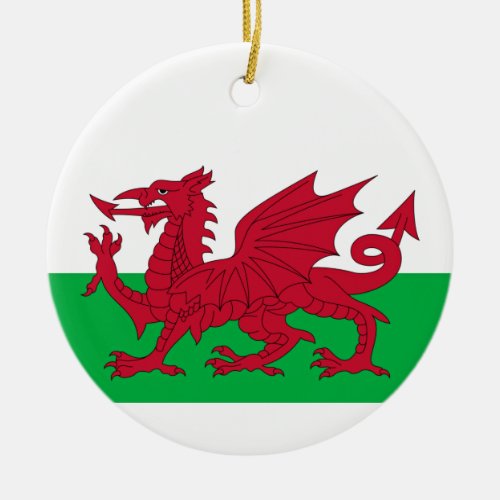 Welsh Dragon  Flag of Wales Ceramic Ornament