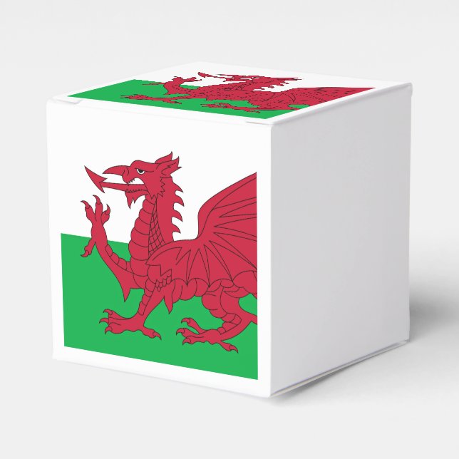 Welsh Dragon ~ Flag of Wales Favor Boxes (Front Side)
