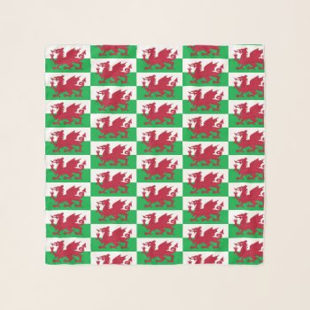 Welsh Dragon ~ Flag Of Wales  Scarf by SunshineDazzle at Zazzle