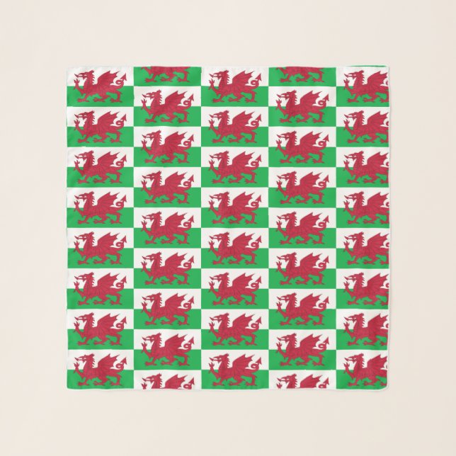 Welsh Dragon ~ Flag of Wales  Scarf (Front)