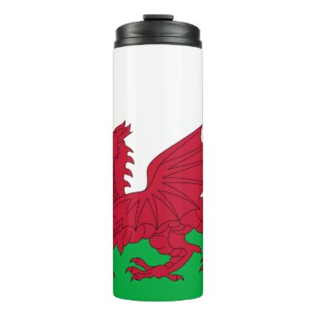 Welsh Dragon ~ Flag Of Wales Thermal Tumbler by SunshineDazzle at Zazzle