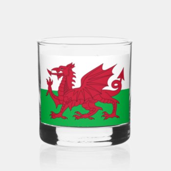 Welsh Dragon ~ Flag Of Wales Whiskey Glass by SunshineDazzle at Zazzle