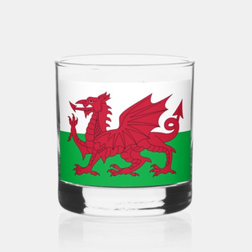 Welsh Dragon  Flag of Wales Whiskey Glass