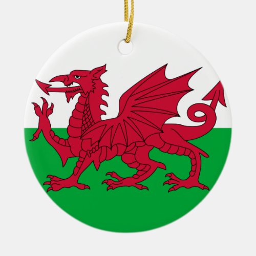 Welsh dragon flag ornament