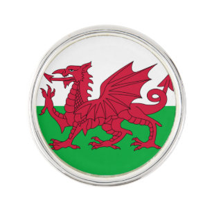 Welsh dragon flag pin