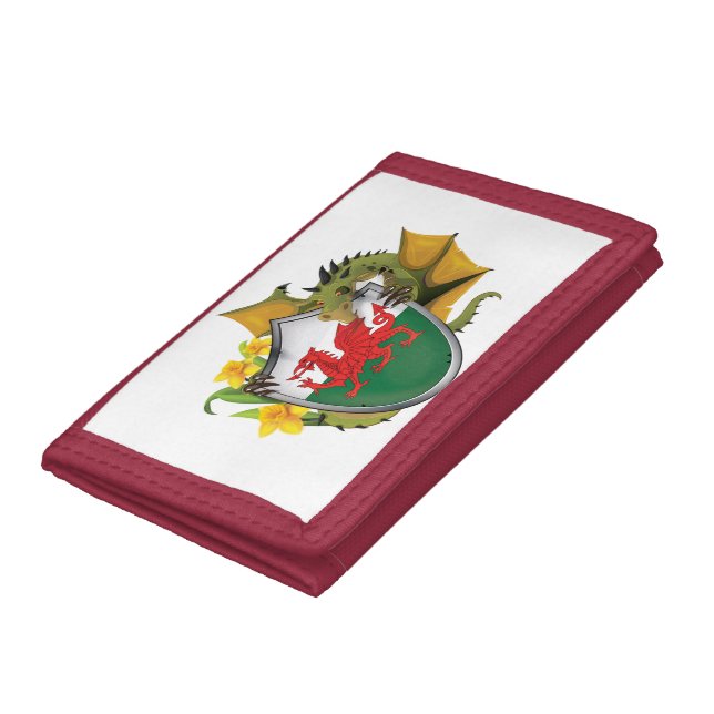 Welsh Dragon Flag Tri-fold Wallet (Bottom)