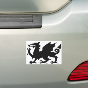 Welsh Dragon Flag, Wales Dragon Flag, England Car Magnet