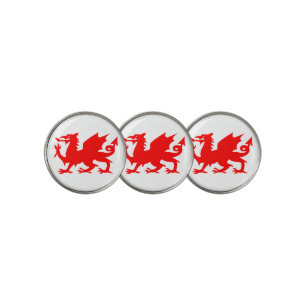 Welsh Dragon Flag, Wales Dragon Flag, England Golf Ball Marker