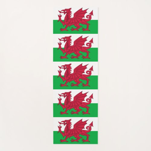 Welsh dragon flag yoga mat