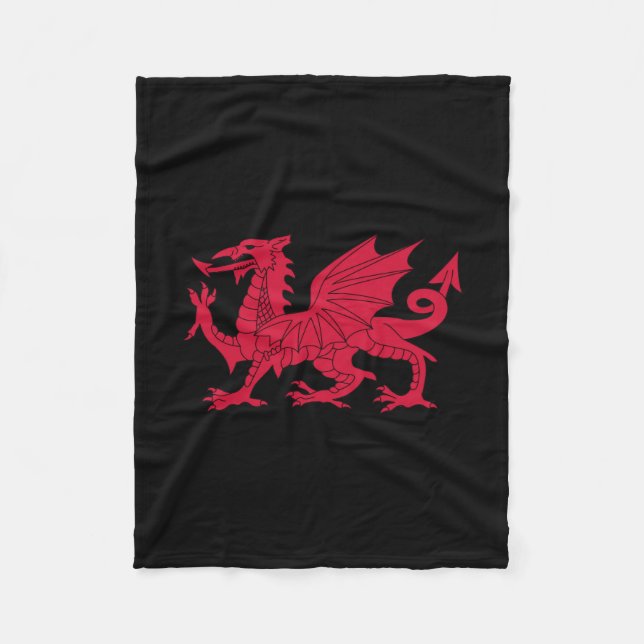 Welsh dragon fleece blanket (Front)