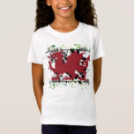 Welsh Dragon Girl&#39;s Fitted T-shirt at Zazzle