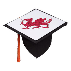 Welsh dragon graduation cap topper