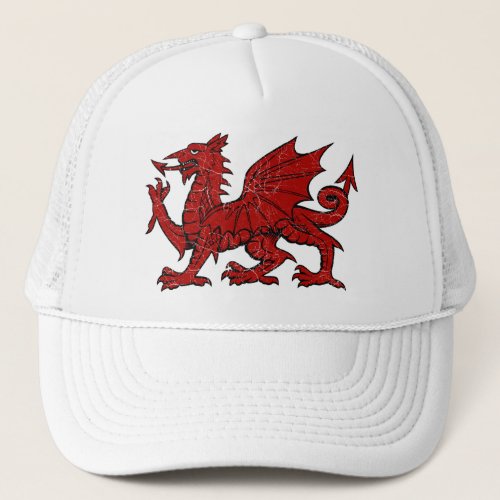 Welsh Dragon Grunge _ Hat