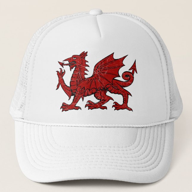 Welsh Dragon Grunge - Hat (Front)
