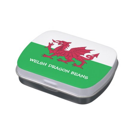 Welsh Dragon Jelly Beans Candy Tin