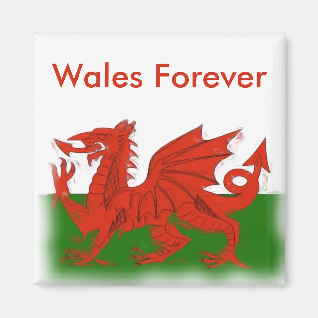 Welsh Dragon Magnet (Front)