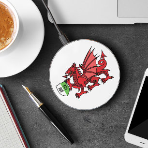 Welsh Dragon Monogram Wireless Charger