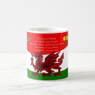Welsh Dragon Mug With Poem By Brian Harris
