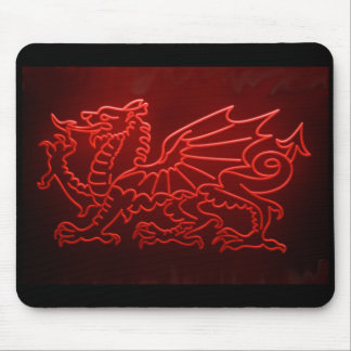 Welsh Dragon Neon Mosepad, Mousemat Mouse Pad