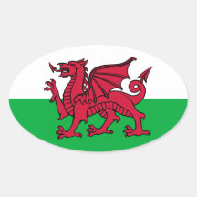 Welsh Bandera-calcomanía etiqueta adhesiva 125mm X 78mm-Welsh Dragon 