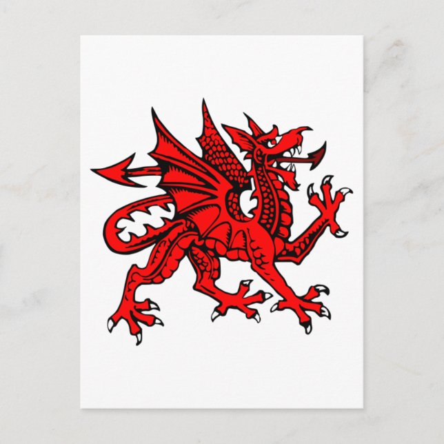 Welsh dragon postcard (Front)