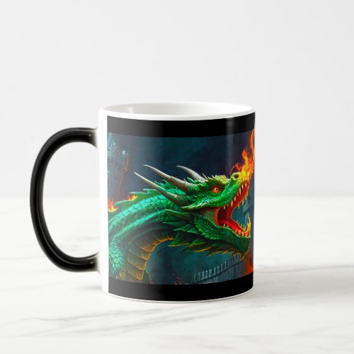 Welsh Dragon Provides Heating for English Castle Magic Mug