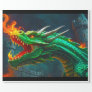 Welsh Dragon Provides Heating for English Castle Wrapping Paper
